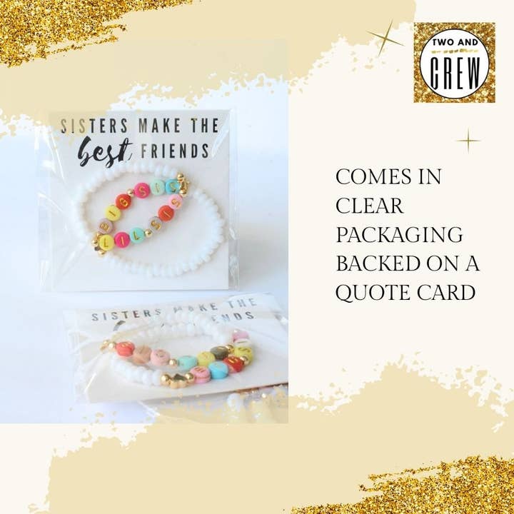 Two and Crew - Faith Based Jewelry & Gifts - Wholesale Beaded Bracelet - Sisters Bracelet Set - Matching Jewelry, Motherhood Gift7