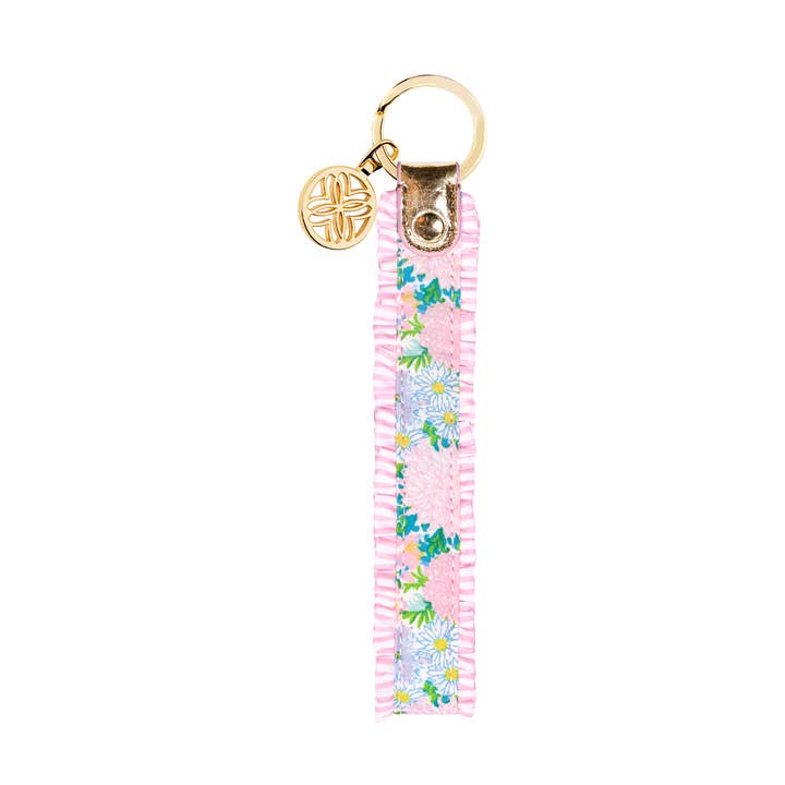 Ruffle Strap Keychain, Lilly Garden Home for wholesale by Lilly Pulitzer by Lifeguard Press