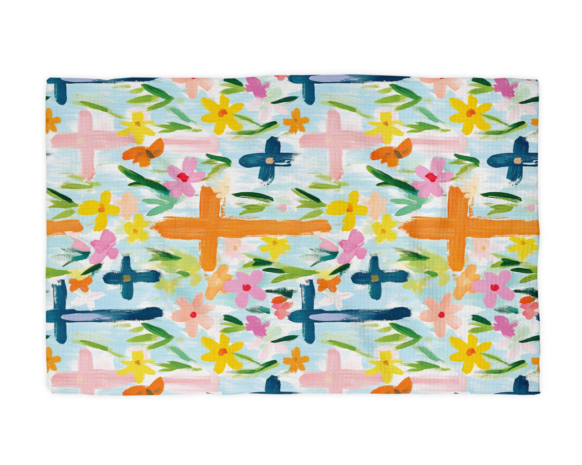 Canary Road - Wholesale Tea Towel - Easter Cross Christian Religious Kitchen Towel Waffle Baking1