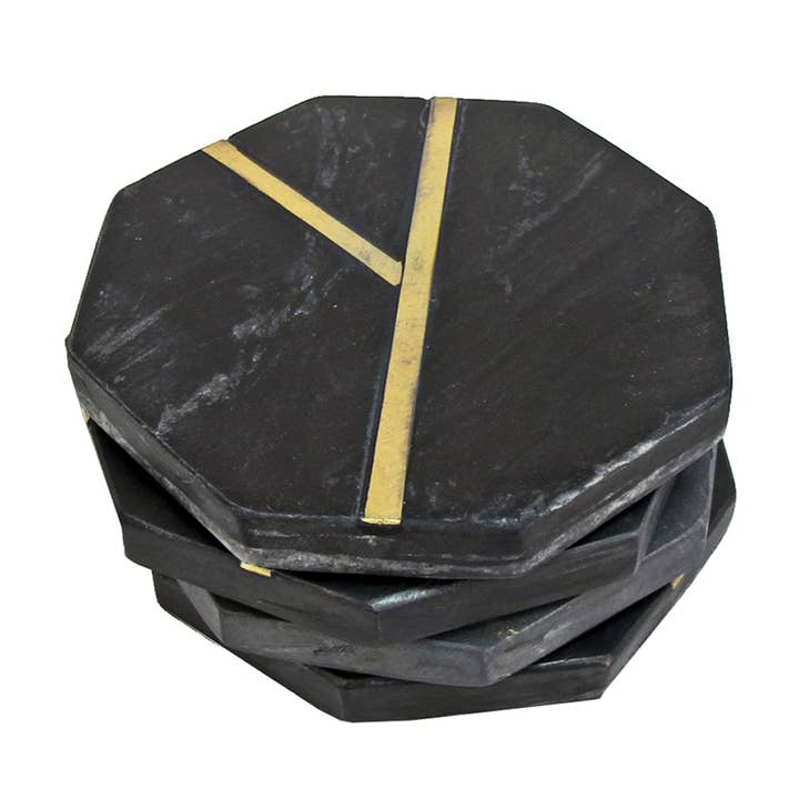 Ensemble de 4 sous-verres Glimmer pour la vente par Blue Ocean Traders