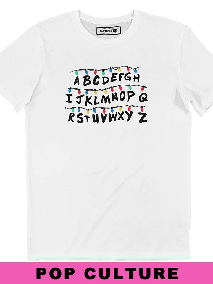 T-shirt Alphabet Wall - Tee shirt graphique Stranger Things pour la vente par Grafitee