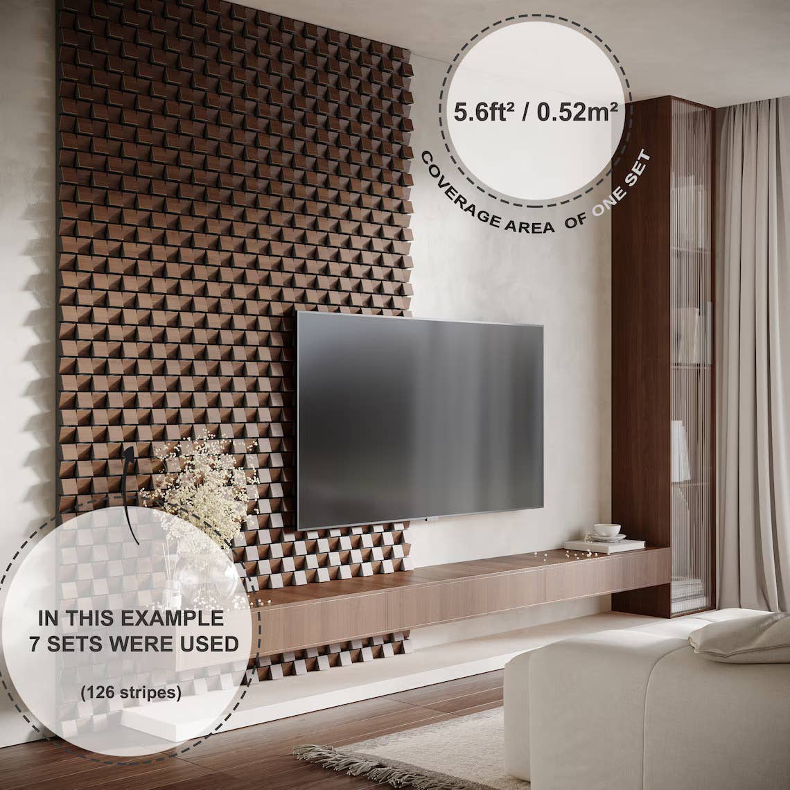 ATB-Sound sp. z o. o. - Venta al por mayor Paneles decorativos - Paneles acústicos ZARINA | Decoración de madera 3D tipo mosaico2