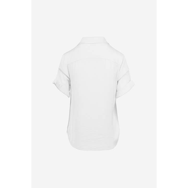 Naked Zebra - Wholesale Blouse - Women's - Pinned Short Sleeve Relaxed Blouse15