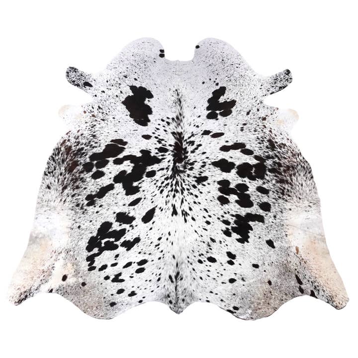 Tapis en peau de vache naturelle couleur premium sel et noir|Ventinots pour la vente par ventinots