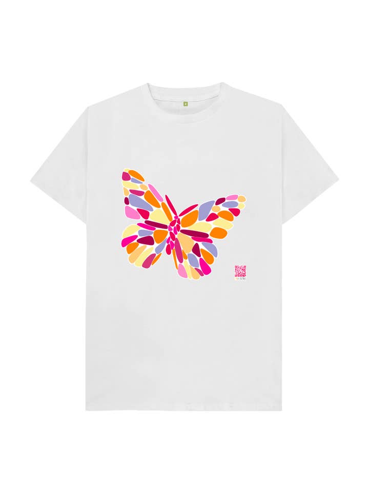T-shirt borboleta cor-de-rosa infantil por atacado de Dodo & Pals