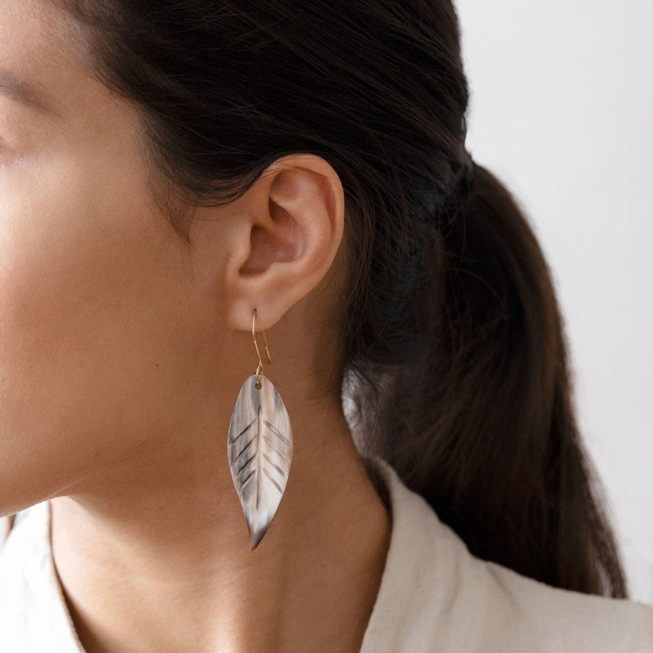 MAADILI COLLECTIVE - Wholesale Dangle Earrings - Large Leaf Earrings4