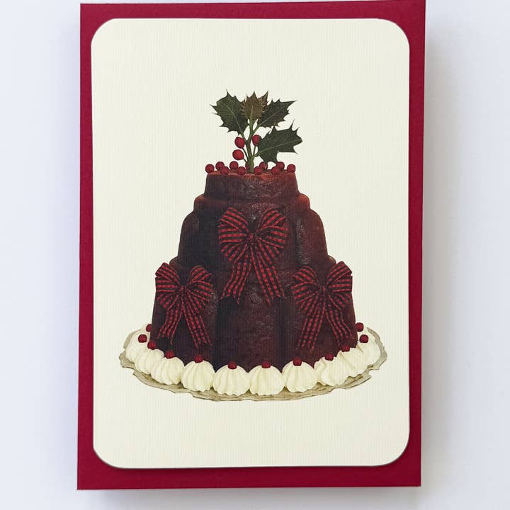 Canonbury Press - Wholesale Christmas card - Christmas Plum Puddings Mixed Set of 6 Greeting Cards | Luxury8