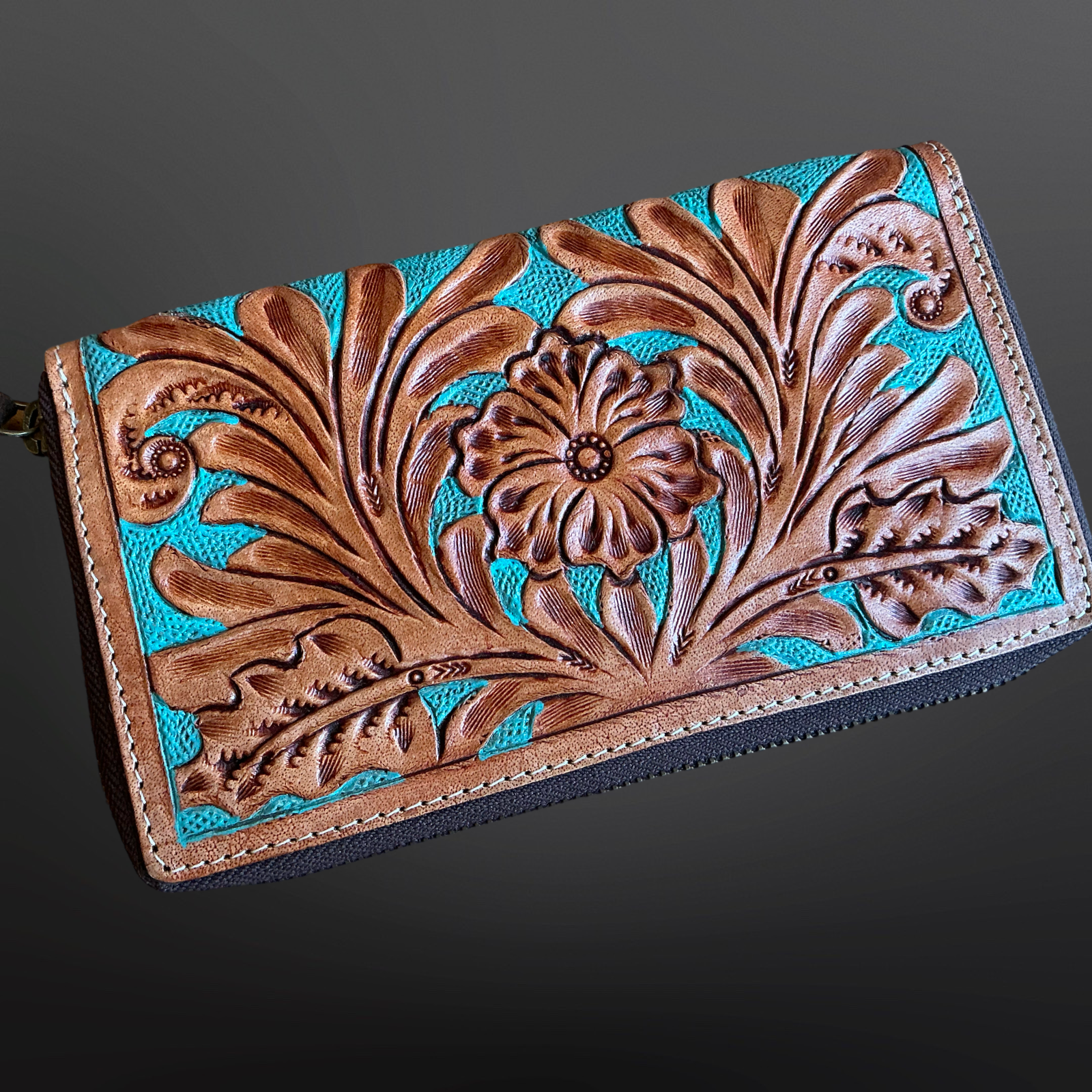 Westrian International - Wholesale Wallet - Women's - CLEARANCE Tooled Leather Western Accordion Wallet0