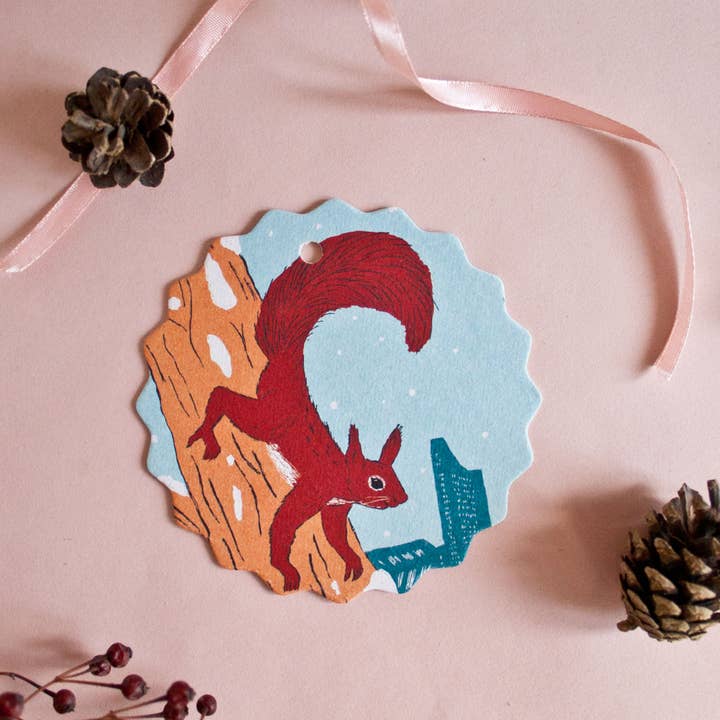 Gift Tag Set Squirrel (4 pcs.) for wholesale by Katja Rub