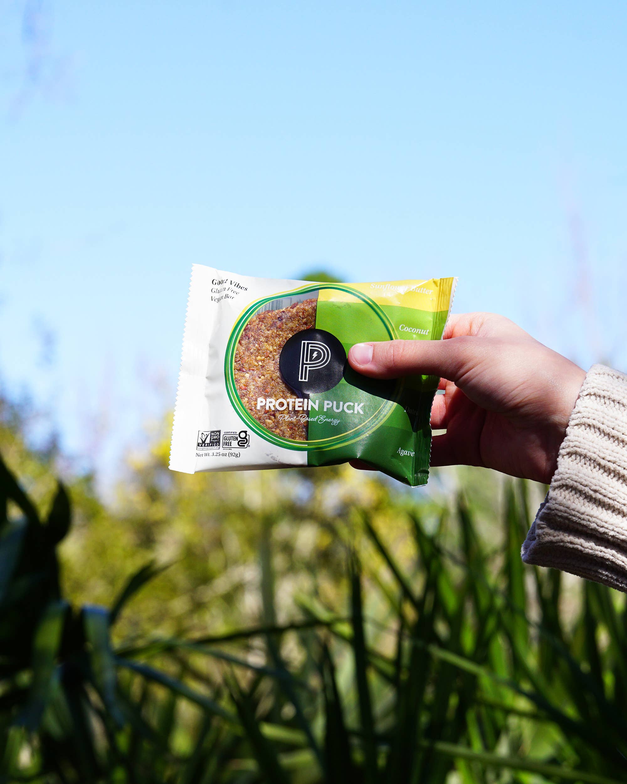 Protein Puck - Wholesale Snack Bar - Good Vibes (Coconut, Almond, Sunflower) (16 - 3.25oz Bars)12