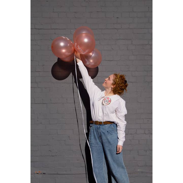 Talking Tables EU - Vendita all'ingrosso A palloncino - Palloncini Rosa Oro con Scritta Buon Compleanno3