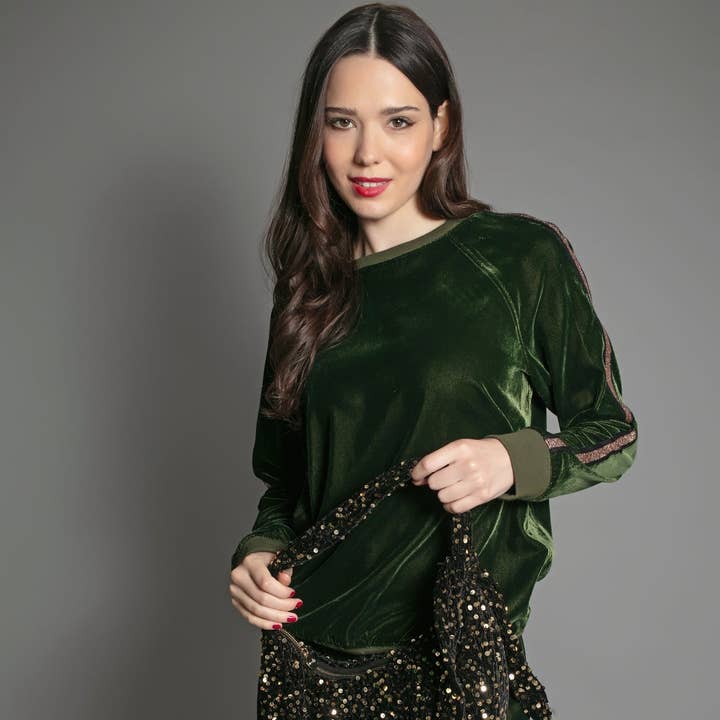 GULD MIX NESSA HALF MOON PAILLETASKE GULD for engroshandel på Faire0