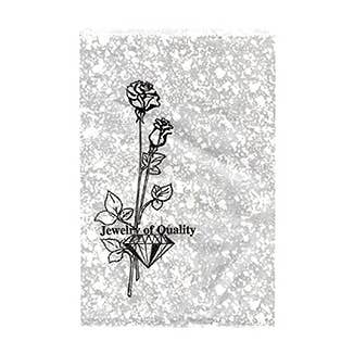 100pcs Paper Jewelry Gift Bag Eco-Friendly Silver Rose for wholesale by Zakka