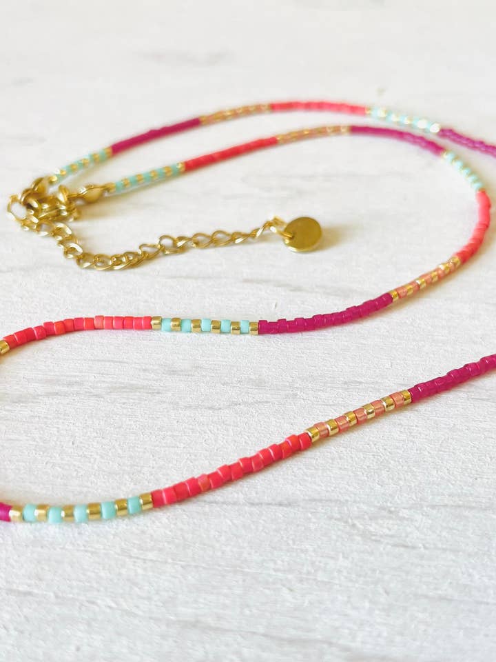 Pärlhalsband i rostfritt stål, choker C044 för wholesale av Atelline