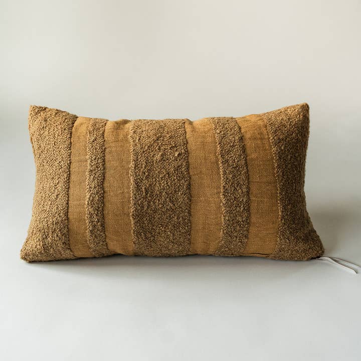 Co.House Designs - Wholesale Lumbar Pillow - Boucle Stripe Lumbar Pillow