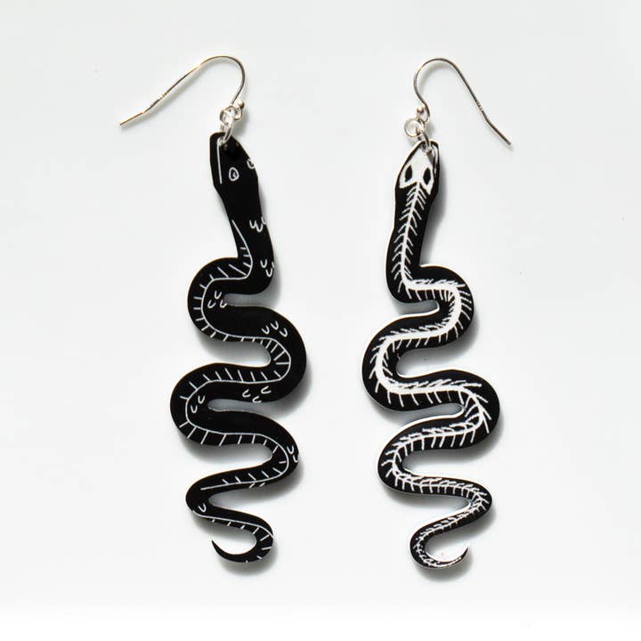 Snake Skeleton Earrings for wholesale by Darling Marcelle