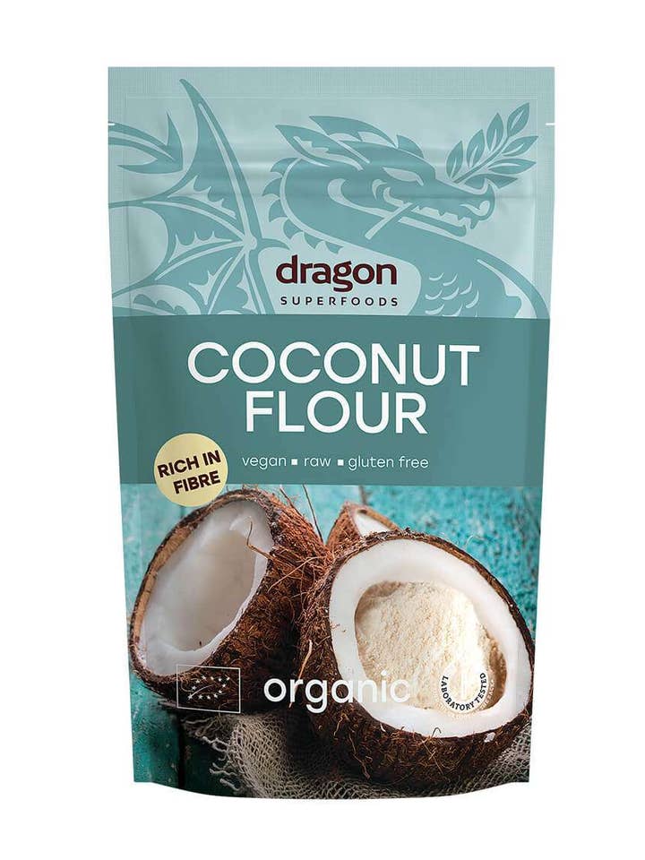 Farina di cocco, Bio, Dragon Superfoods, 200g/1kg per la vendita all'ingrosso da parte di Smart Organic