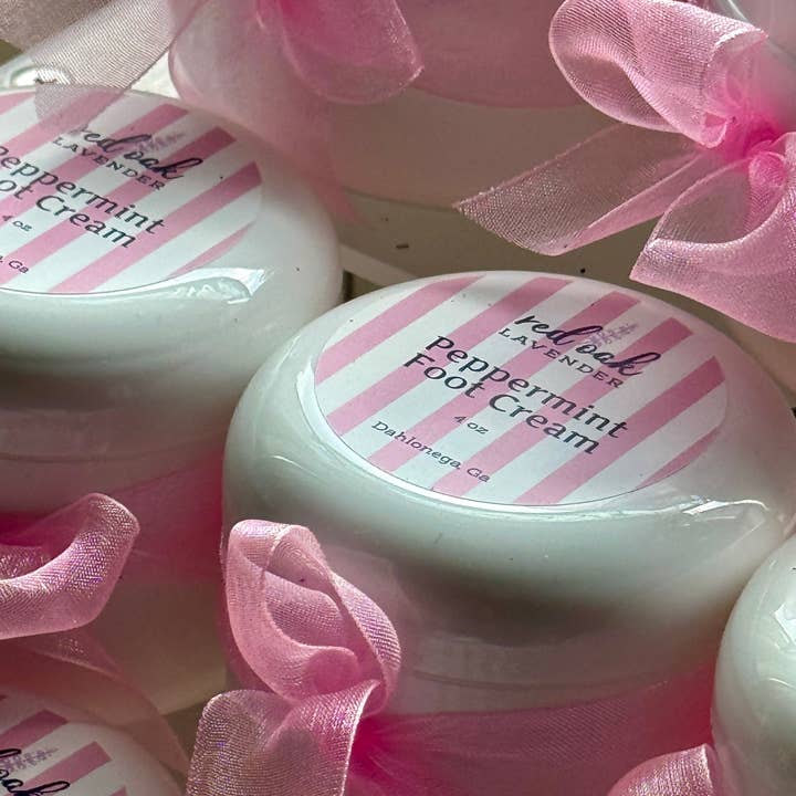Peppermint & Lavender Foot Cream for wholesale by Red Oak Lavender Farm LLC