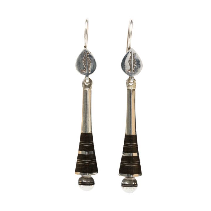 Short Ebony Drumstick Earrings for wholesale by Mystics and Sages