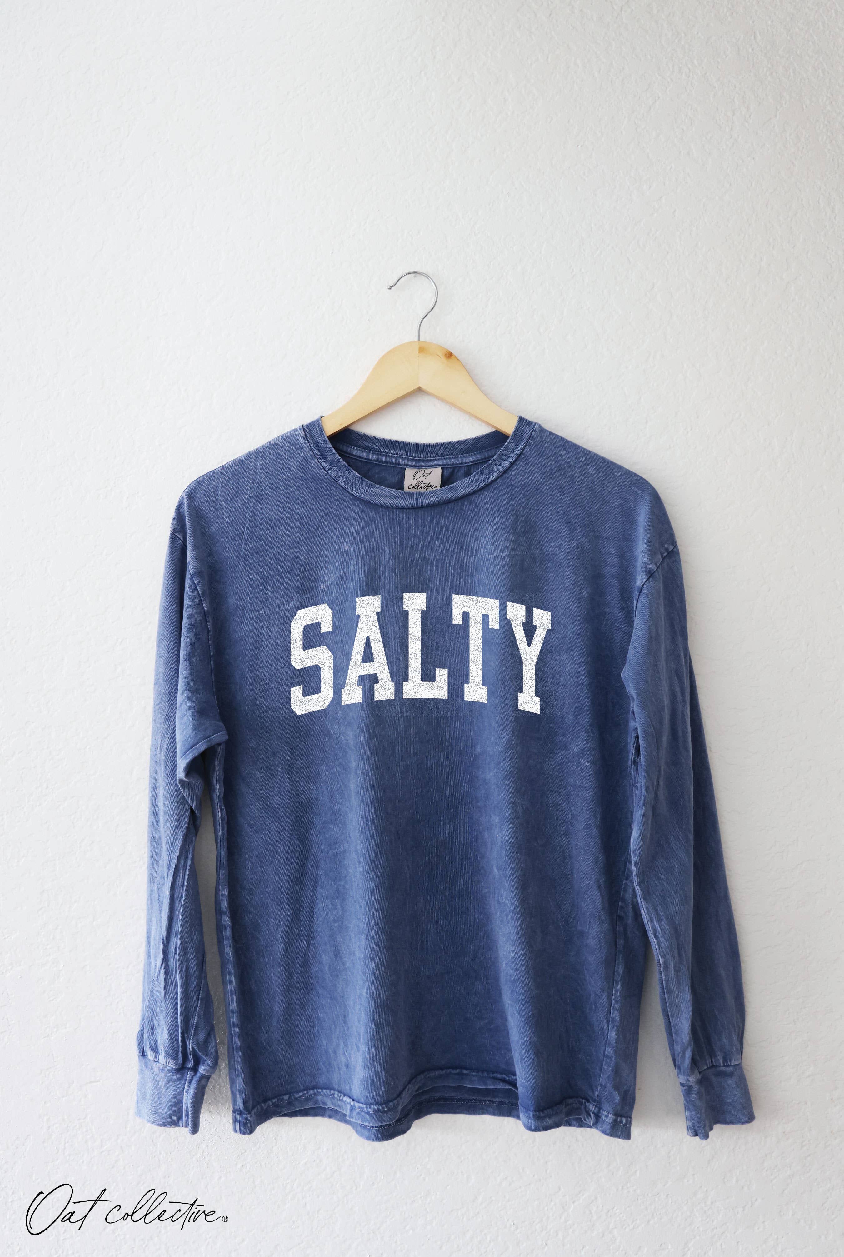 OAT COLLECTIVE - Wholesale T-shirt met print - Dames - SALTY mineralgewassen longsleeve met print4