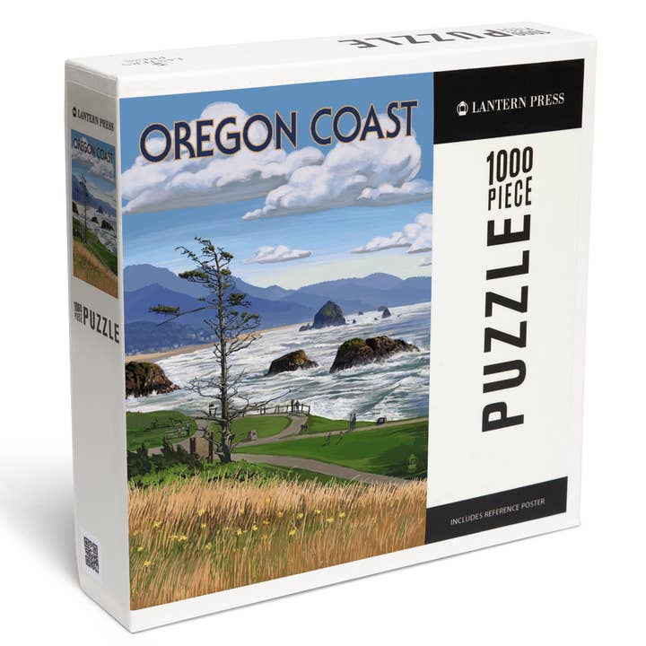 1000 PIECE PUZZLE Oregon Coast, Haystack Rock Scene for wholesale by Lantern Press