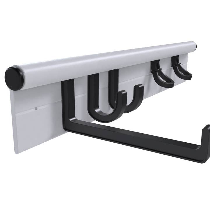 FLI Products – Engroshandel Vægkrog – Hang It Simple vægmonteret multifunktionsholder, bøjle, værktøjsarrangør - Mop Broom Coats Garage Closet Vaskeri RV Haveopbevaringskroge 18“1