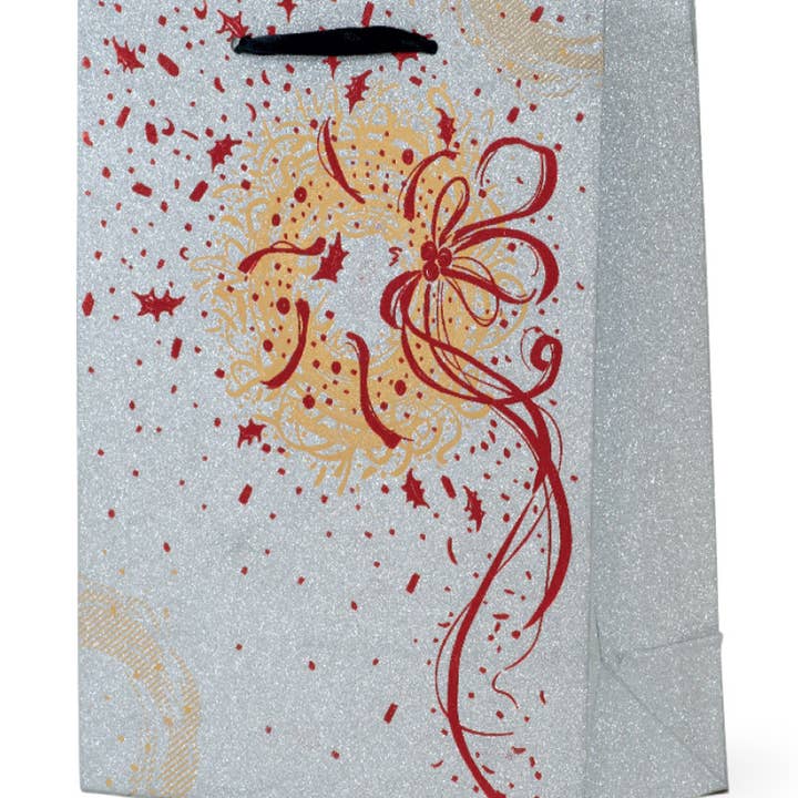 Grinalda de ouro grande saco de presente de Natal por atacado de Boston International