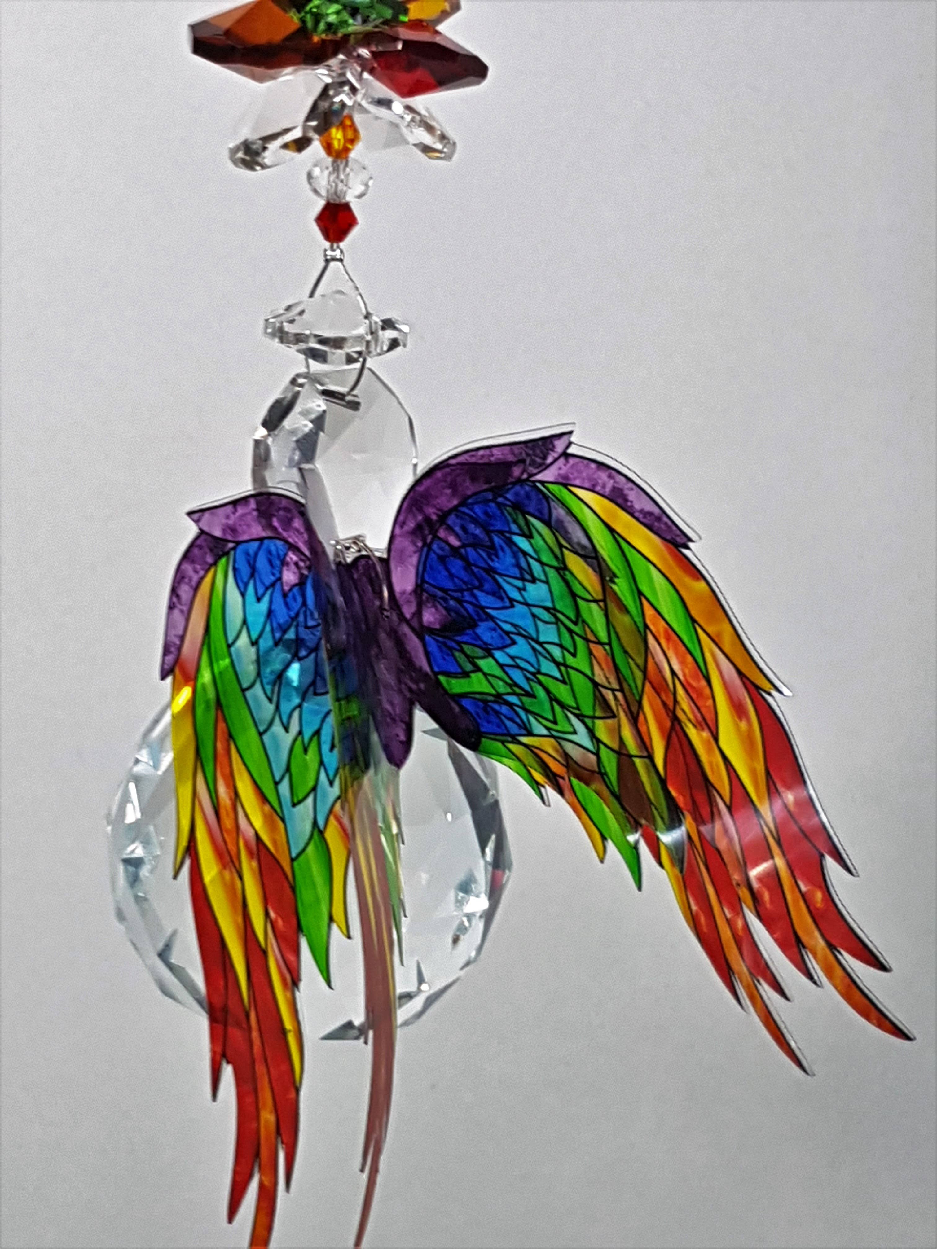 Gifts N Crystals - Wholesale Suncatcher - Angel Crystal Suncatcher gifts- chakra wings4