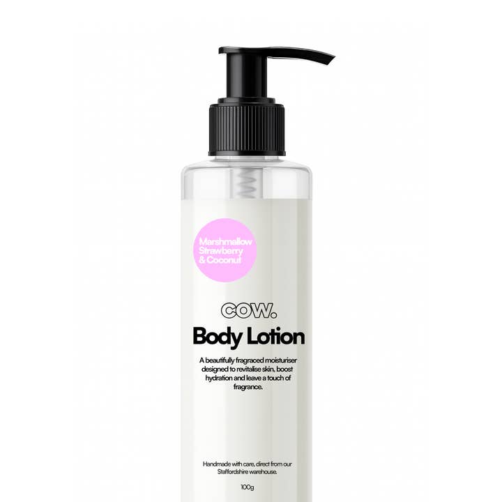 Marshmallow, Strawberry & Coconut - 200ml Body Lotion for wholesale by COW Home & Body