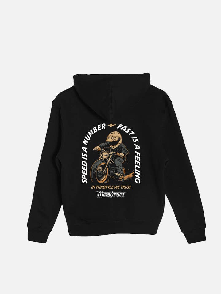 Sweat à Capuche Sensation Rapide Jeunesse - Noir pour la vente par MotoOption