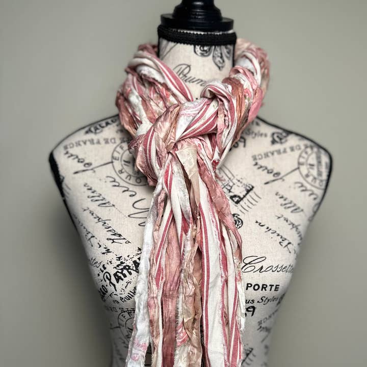 The Curated Raven - Wholesale Scarf - Women's - Fringe Scarf - Vintage Rose4