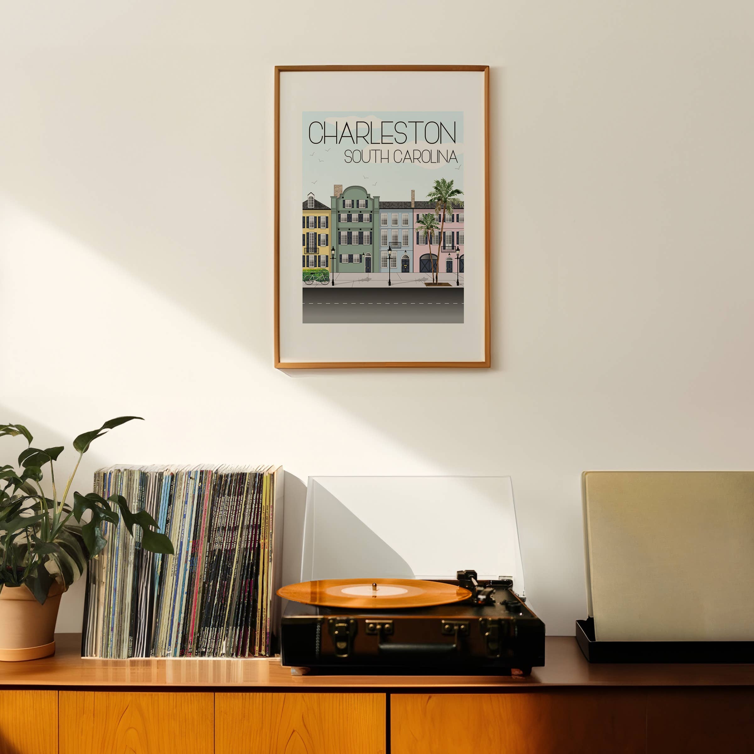 Fox Burrow Designs - Wholesale Art Print - South Carolina Travel Art Print - Charleston Rainbow Row2