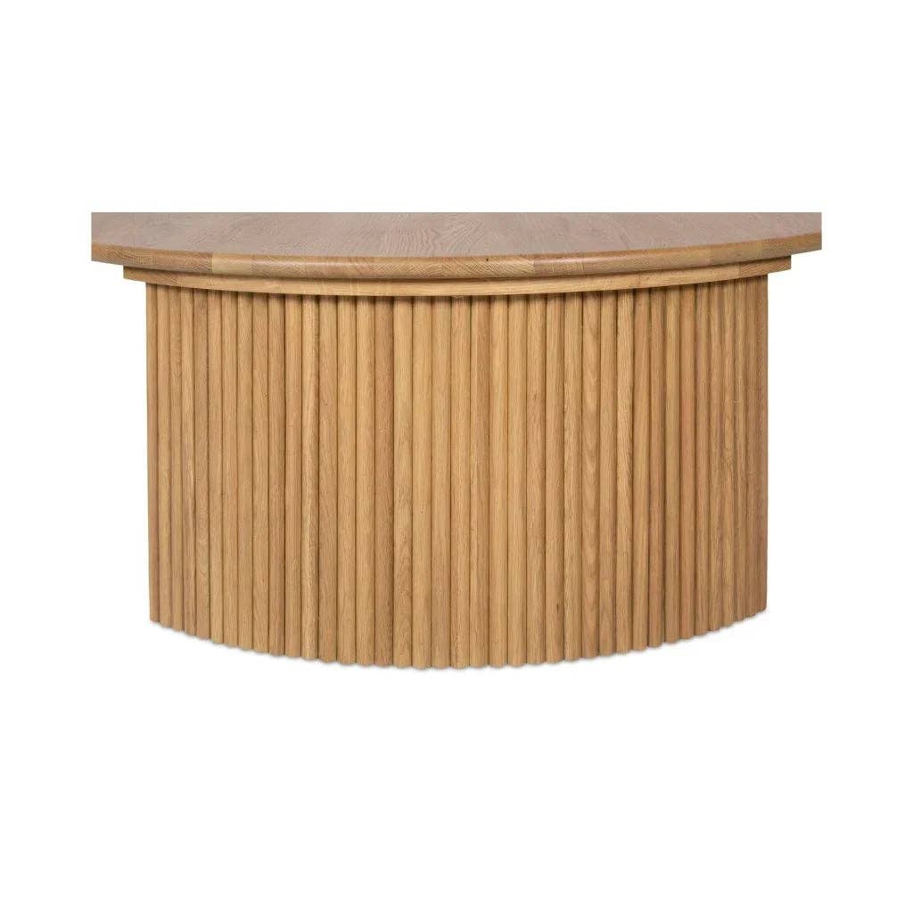 LOOMLAN - Wholesale Coffee Table - Penny Solid Oak Top Round Coffee Table44