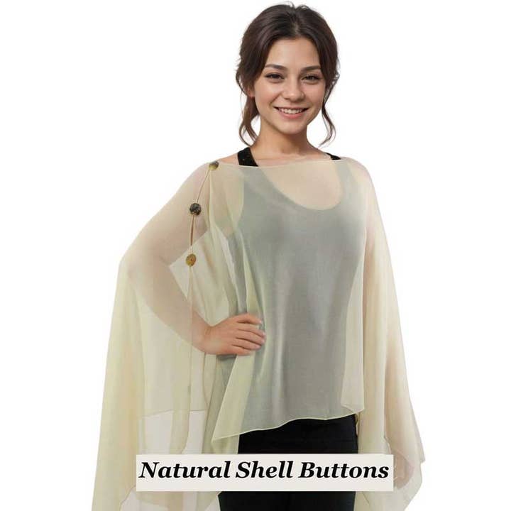 The Magic Scarf Company - Vendita all'ingrosso Poncho - Donna - Poncho/Cappa setosa con sei bottoni10