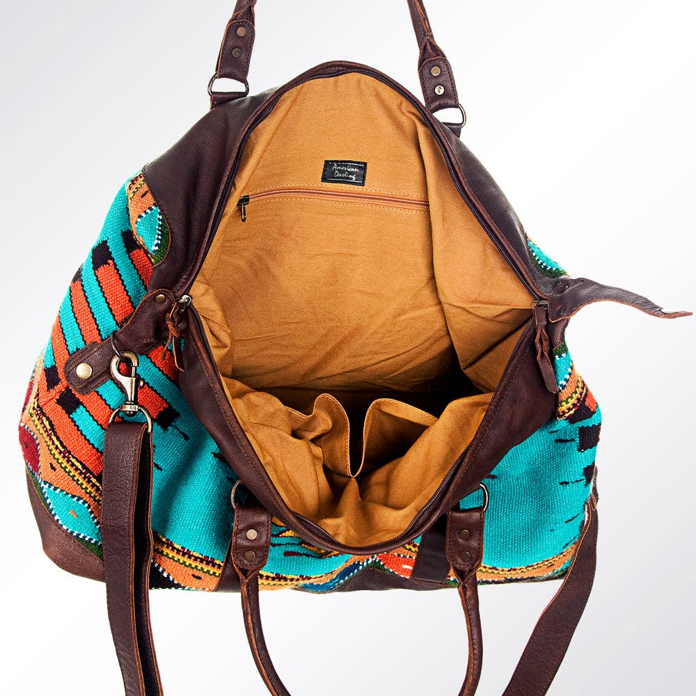 LS Western - Vente Sac de voyage – femme - Sac de voyage en laine et cuir du sud-ouest LC-ADBG460 Sac de selle tissé à la main56