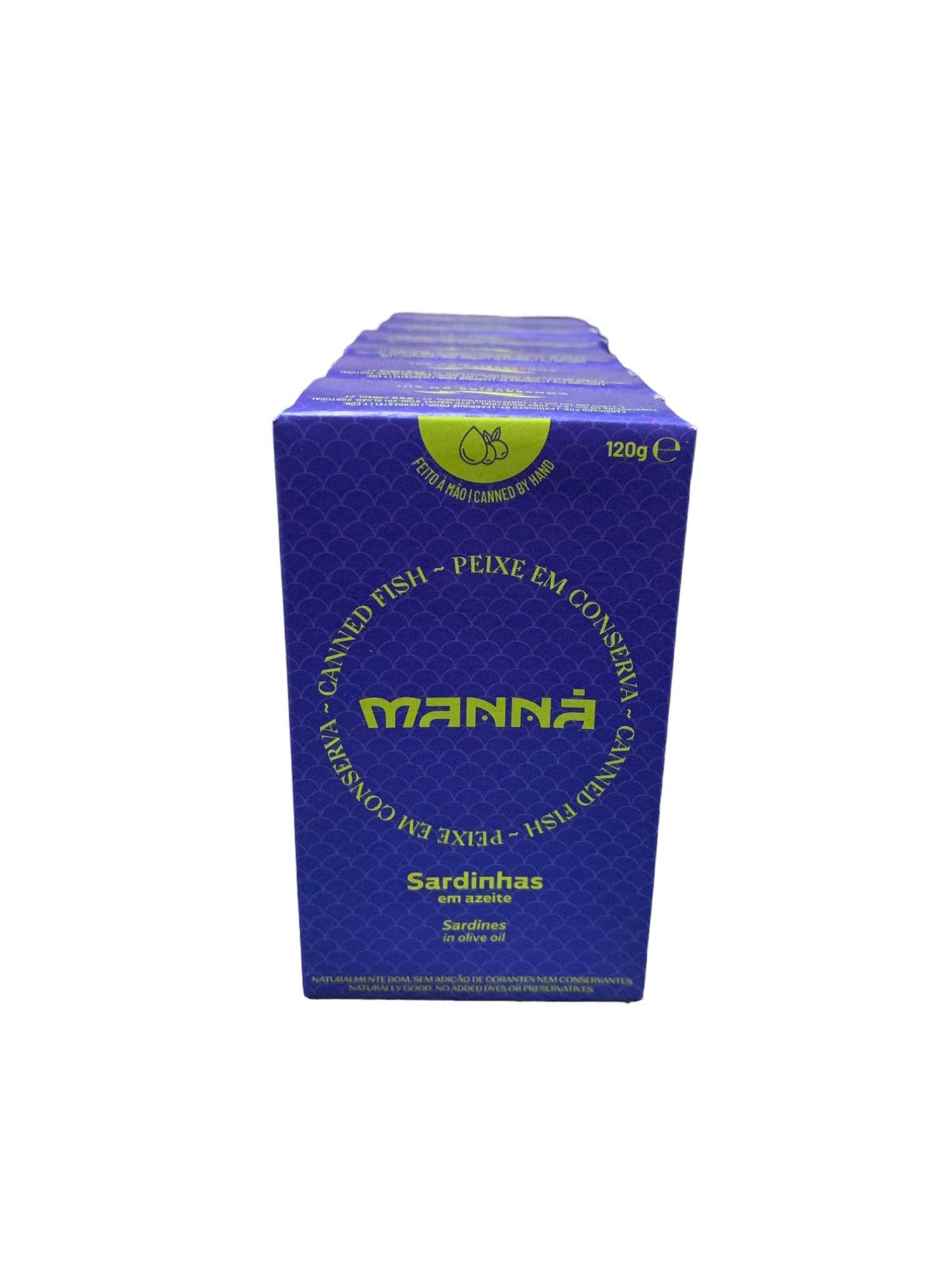 Tin Can Fish ( BELA, Cantara, Mar, Porthos, Varina ) - Wholesale Tinned Fish - Manná Sardines in Olive Oil - 6 Pack2