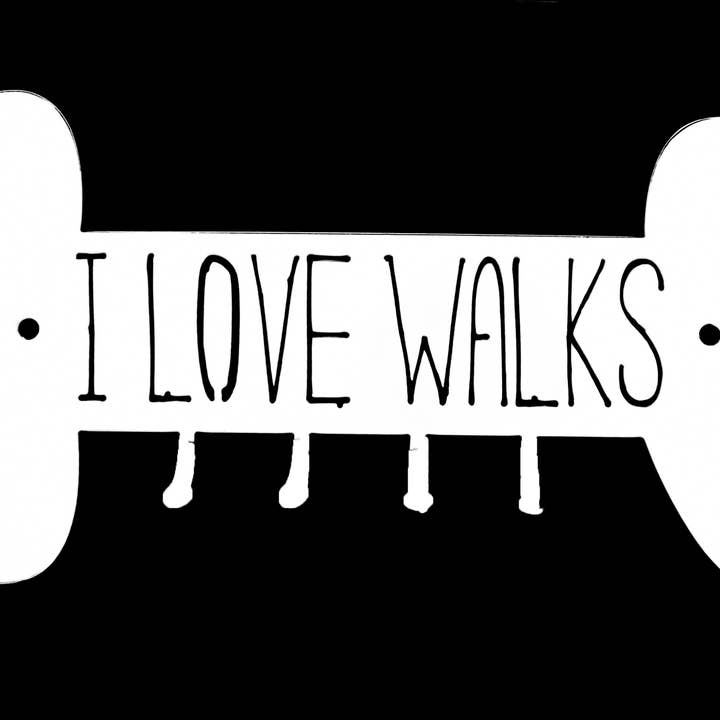 White Barn Decor - Venta al por mayor Letreros - I Love Walks - Soporte para correa de perro1
