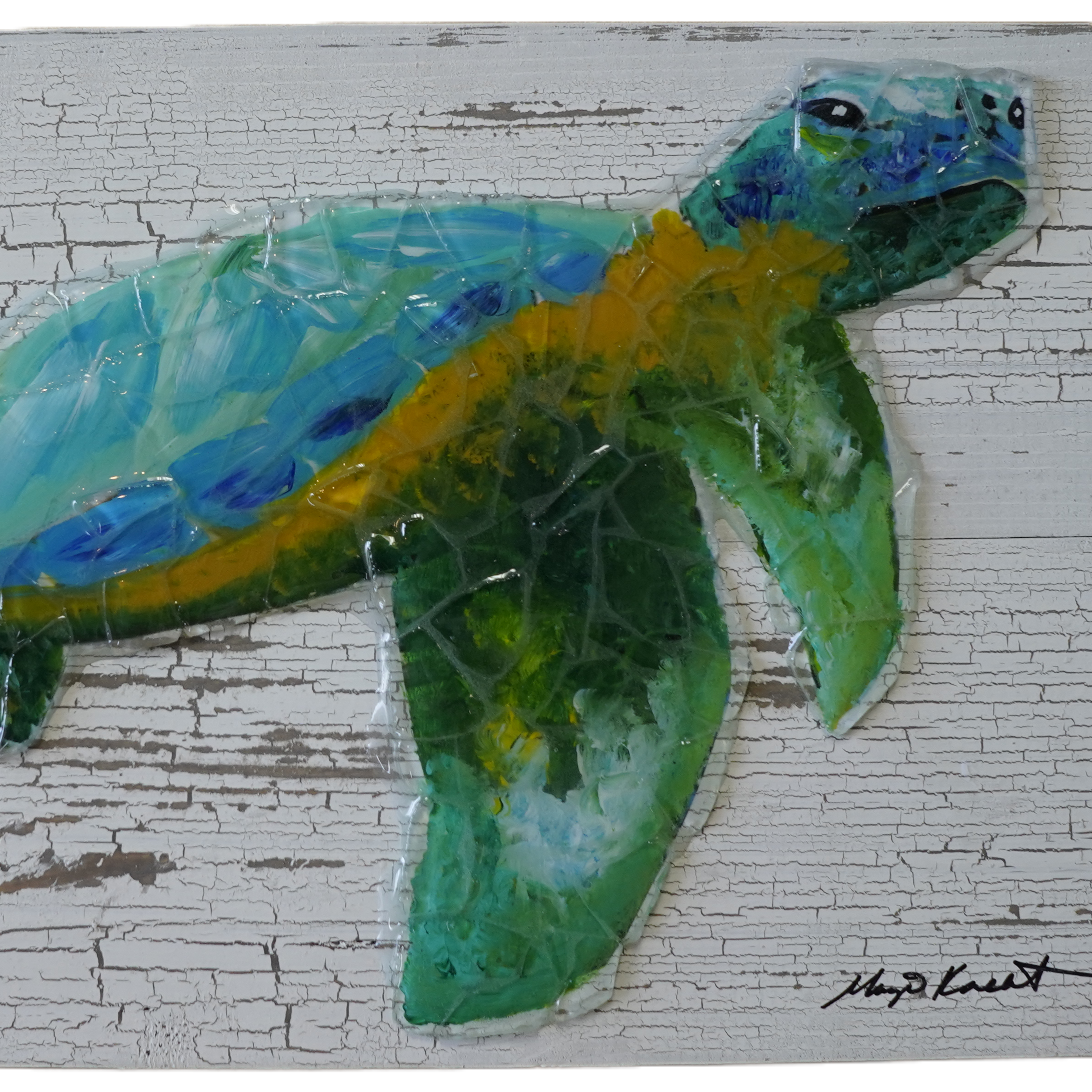 A SEAGLASS CREATION/SALTY SIGNS DESIGNS – wholesale Målning/Teckning – Målning av sjöglas-sköldpadda3