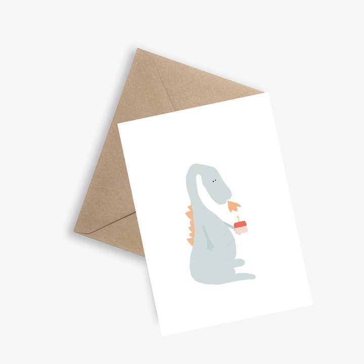 The Flaming Cake - Simple Birthday Card for wholesale by LE PAPIER GRAPHIQUE