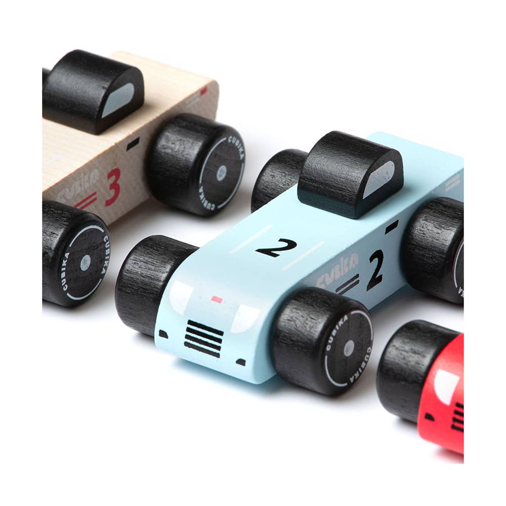 AJ Aguiar - Vendita all'ingrosso Macchinetta/camioncino giocattolo - Bambini  - Set di Auto F1 in Legno Cubika 3 Pezzi4