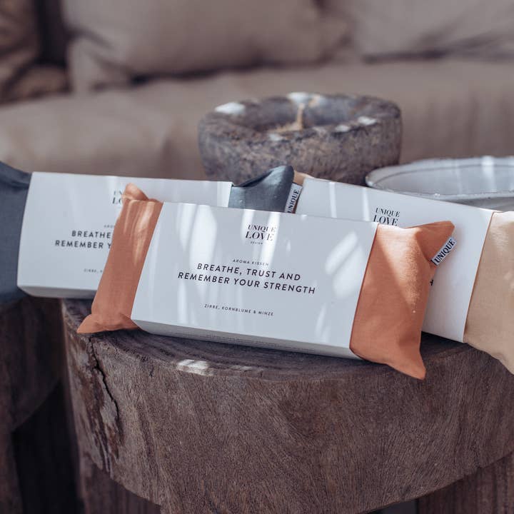 UNIQUE LOVE Design - Wholesale Spa/Therapy Pillow - 'Remember Your Strength' Aroma Cushion Earth Sand7