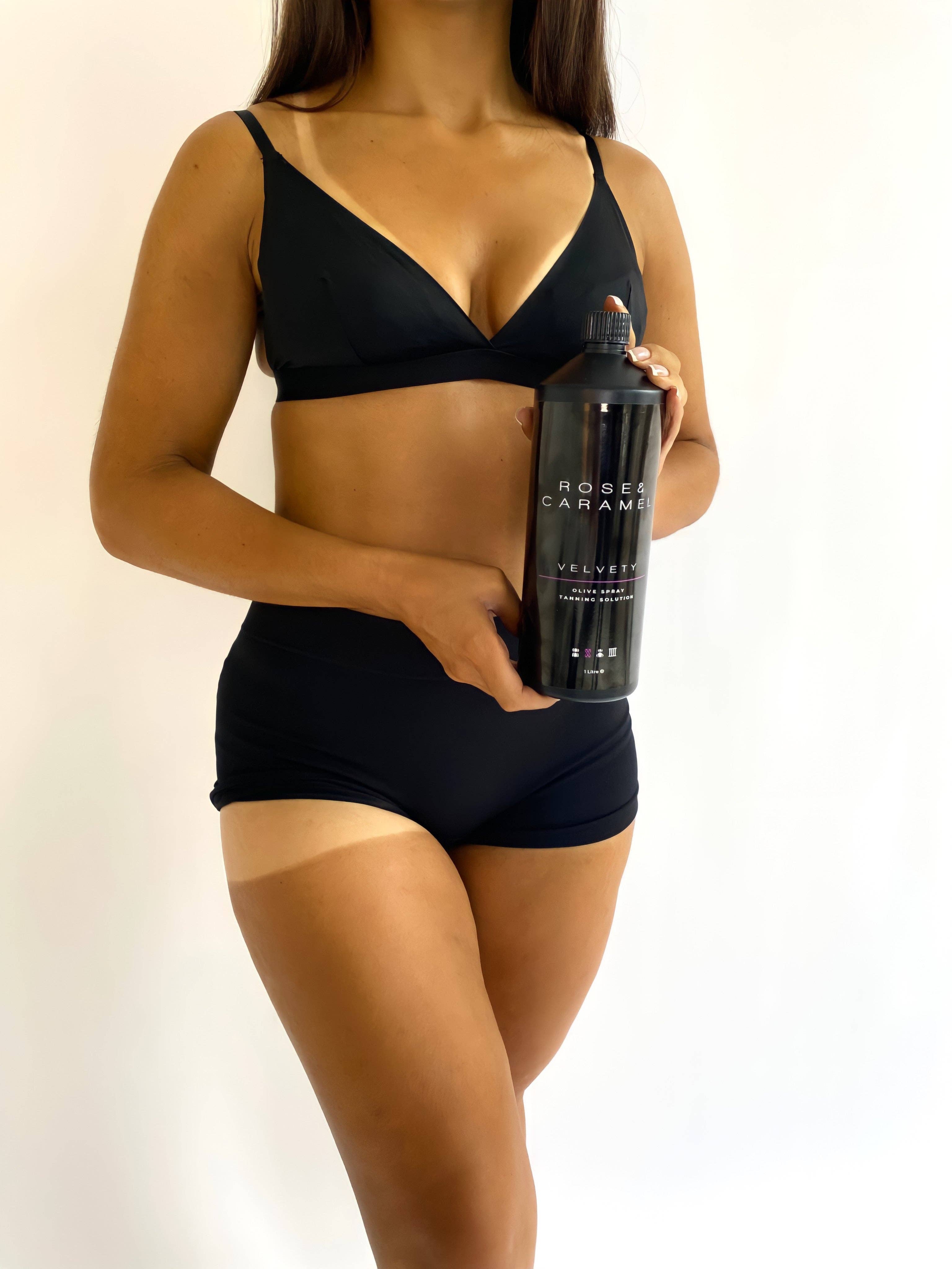 Rose & Caramel – wholesale Self-tanner – VELVETY OLIVE SPRAY TAN SOLUTION2