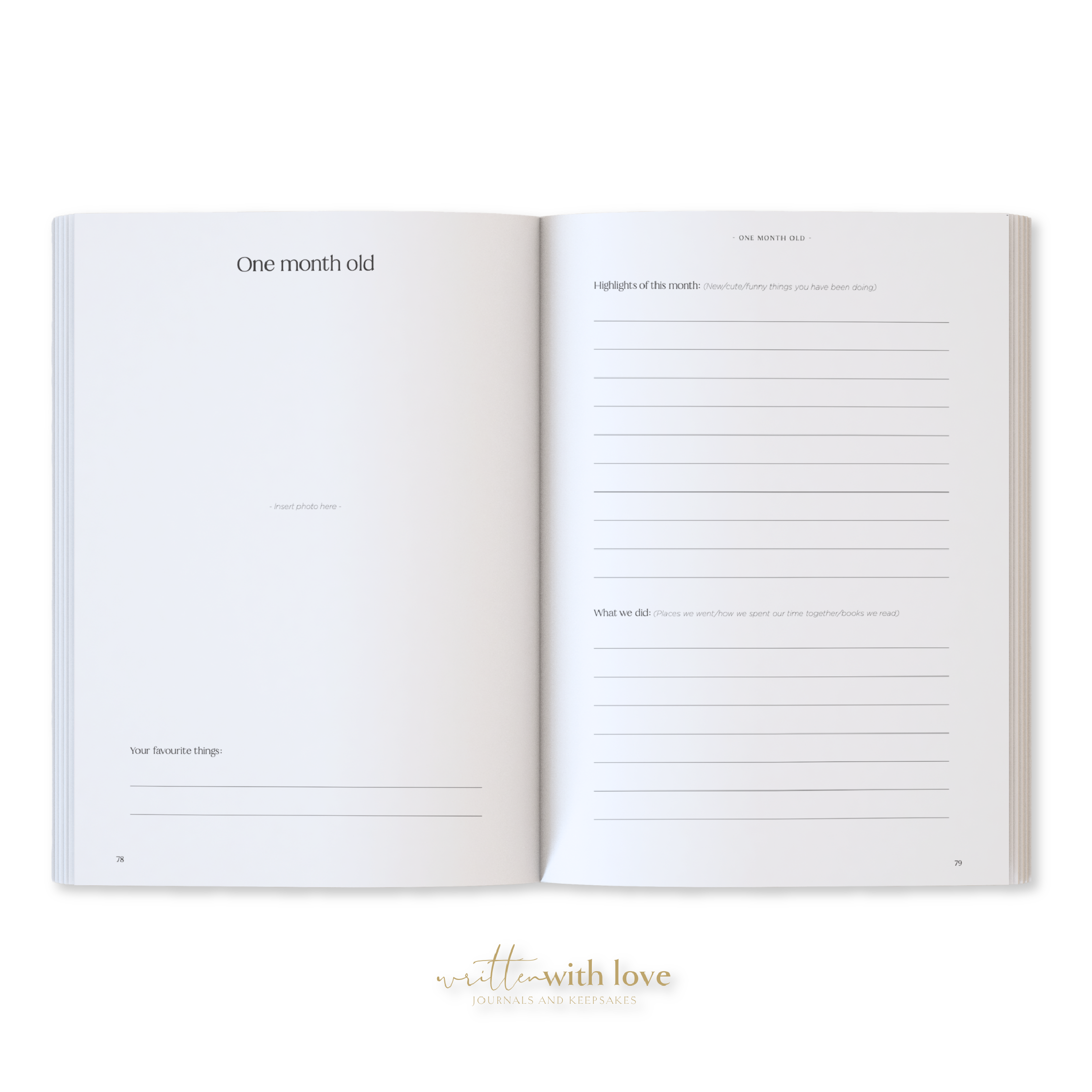 Written With Love - Wholesale Memory Book - Kids & Baby - Baby Memory Book with Keepsake Box - Oatmeal 13