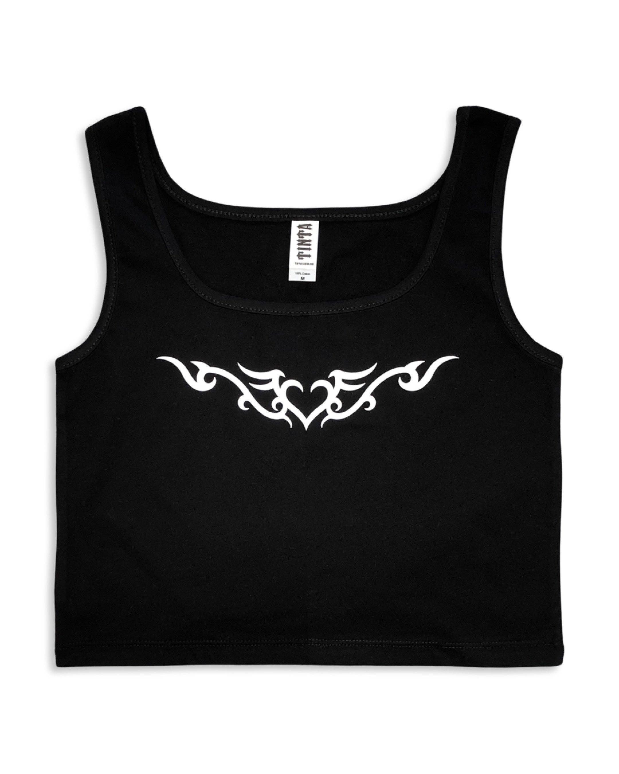 Tinta - Wholesale Tank Top - Women's - Heart Tattoo Cropped Tank Top1