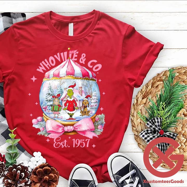 TheKingShirt - Wholesale Graphic Sweatshirt - Women's - Vintage Grinchmas Whoville Est 1957 Kids Tee0