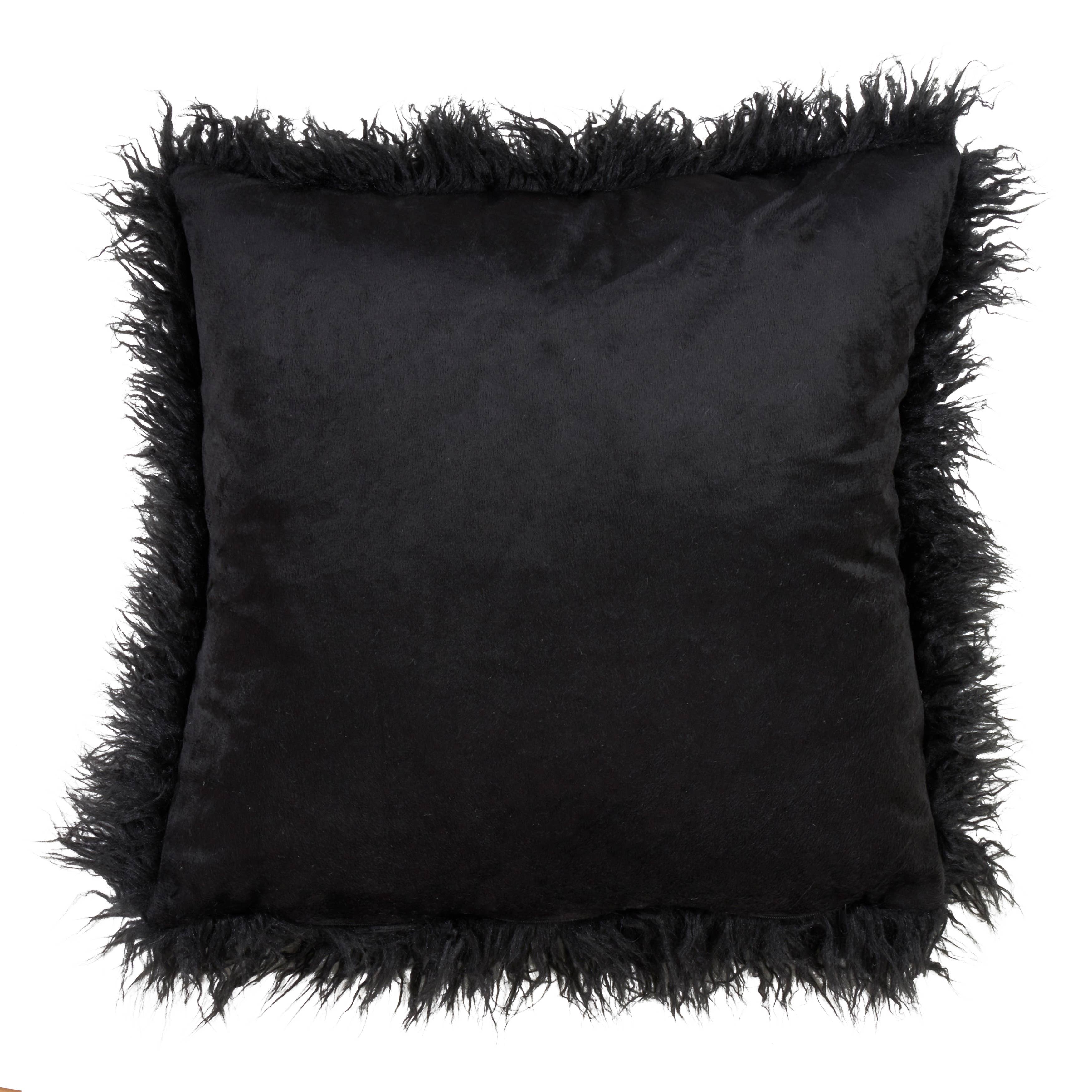 Saro Lifestyle - Wholesale Throw/Decorative Pillow - Faux Mongolian Fur Pillow - Poly Filled2