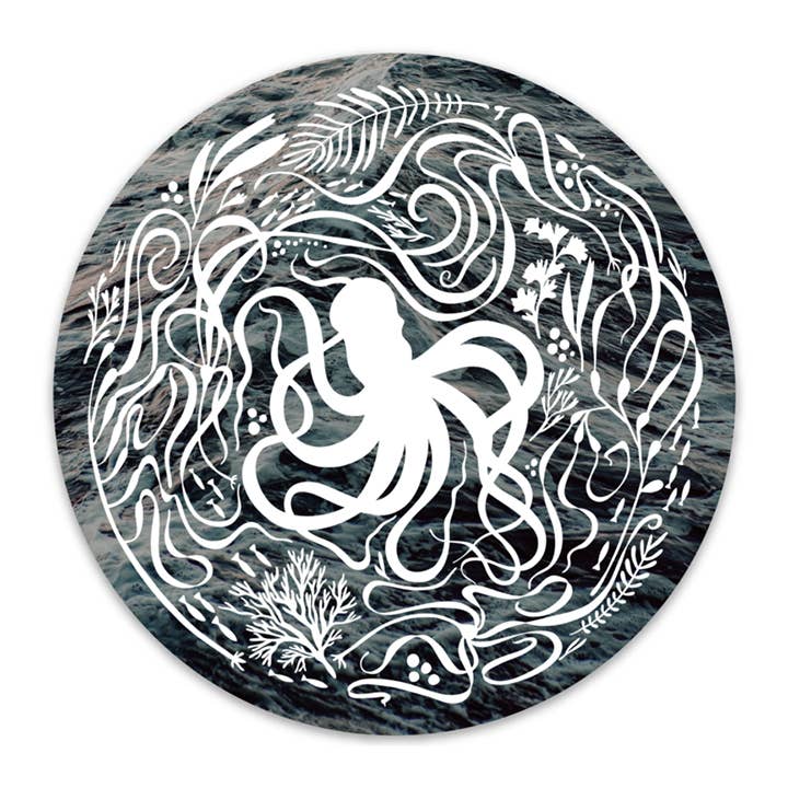 Octopus Garden Sticker: Pacific Marine Flora & Fauna for wholesale by Bough & Antler Northwest Goods