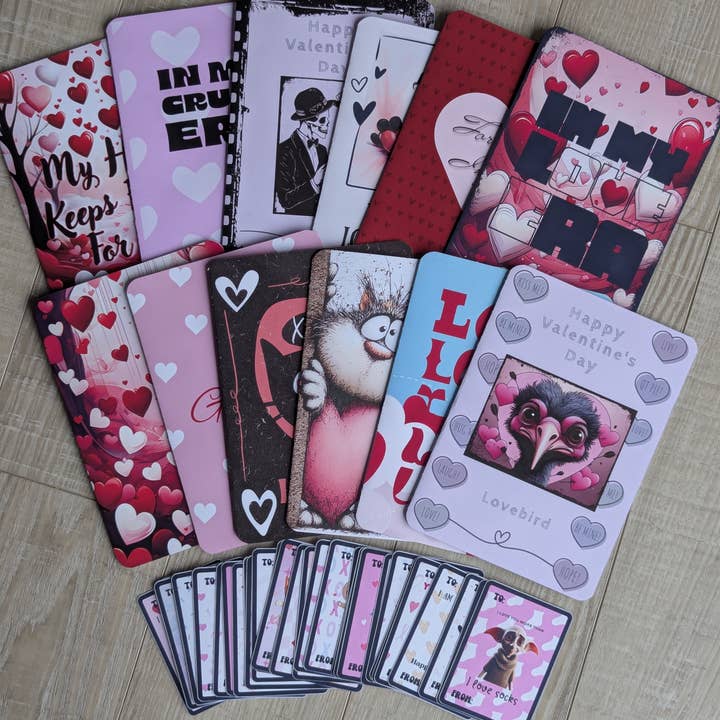 Valentine's Day Cards in 2 sizes - Funny/love/mature content for wholesale by Kink Ink Designs