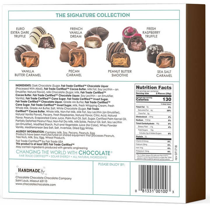 Chocolate Chocolate Chocolate Company - Wholesale Chocolate Box - 7 PC Signature Collection - (3.5 OZ) - CASE/121