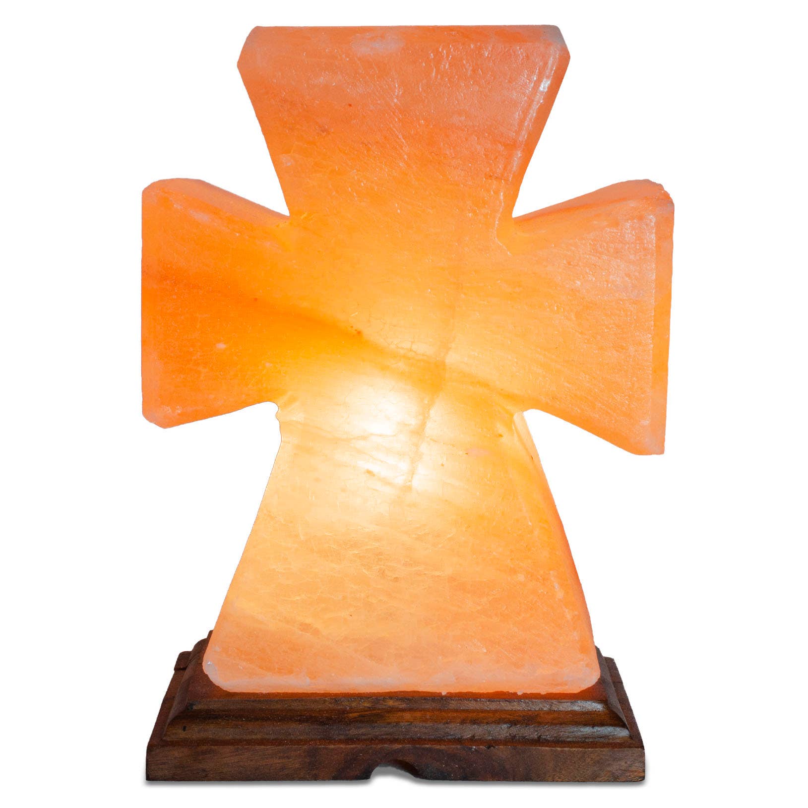 Fantasia Mining - Wholesale Salt Lamp - Flat Cross Shaped Salt Lamp - 9" avg. - Cord, Bulb, Dimmer4